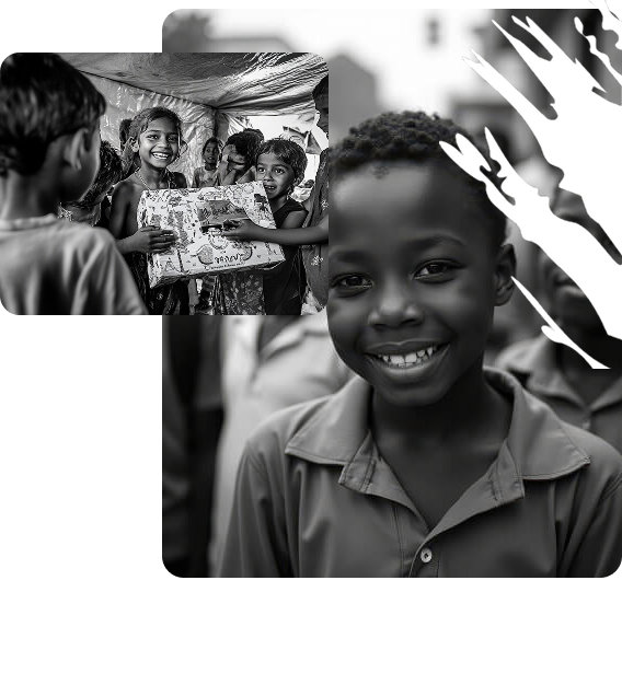 Children receiving gifts